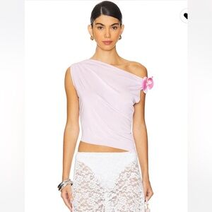 Jaded London dare to drape top in pink Elegant One-Shoulder Pink Top